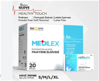 SLİM FİT MUAYENE ELDİVENİ S BEDEN MAVİ PUDRASIZ   (100 ADET) 1