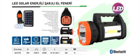 EL FENERİ LED SOLAR ENERJİLİ ŞARJLI 1