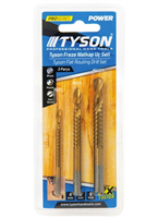 TYSON FREZE MATKAP UÇ SETİ 3'LÜ 4-6-8 MM 1