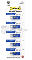 YUMA 27A 12V ALKALİN PİL (5 ADET) 1