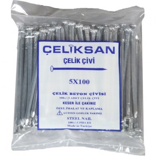 ÇELİK ÇİVİ YİVLİ BEYAZ 4 X 60 1