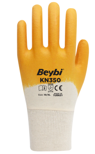 BEYBİ KN350 NİTRİL ELDİVEN SARI NO: 10 1