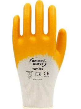 GOLDEN GLOVE PAMUKLU NİTRİL ELDİVEN NO: 9 TAY-03 1