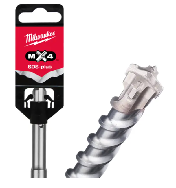 MİLWAUKEE SDS PLUS BETON MATKAP UCU 4 ELMAS 7.0 X 165 MM 1