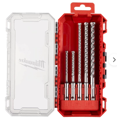 MİLWAUKEE SDS PLUS MATKAP UÇ SETİ 5 PARÇA MX4 SERİ 5mm-10mm 1
