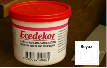 ECE DEKOR TAMİR MACUNU 200 GR. BEYAZ 1