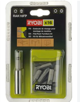 RYOBİ VİDALAMA SETİ 16 PARÇA RAK16FP 1