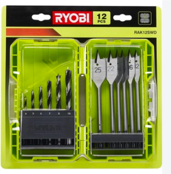 RYOBİ AHŞAP DELME SETİ 12 PARÇA RAK12SWD 1
