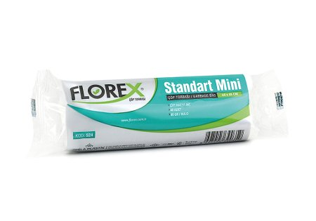 FLOREX ÇÖP TORBASI STANDART MİNİ BEYAZ 44 CM X 45 CM (2000 ADET) 1