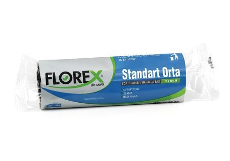 FLOREX ÇÖP TORBASI STANDART ORTA 55 CM X 60 CM (1000 ADET) 1