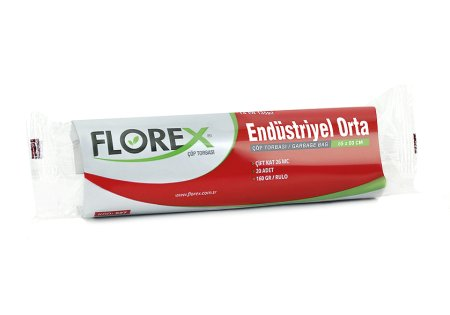 FLOREX ÇÖP TORBASI ENDÜSTRİYEL ORTA 55 CM X 60 CM (500 ADET) 1