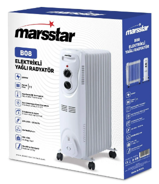 MARSSTAR B08 11 DİLİM YAĞLI RADYATÖR 2500 W 1