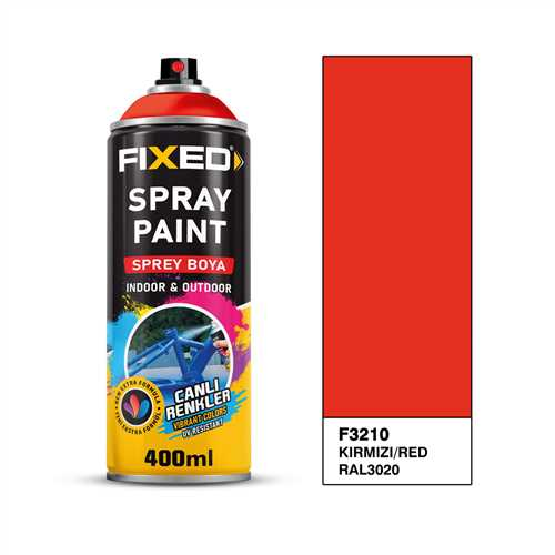 SGS SPREY BOYA AKRİLİK TRAFİK KIRMIZI 320 GR 400 ML. 1