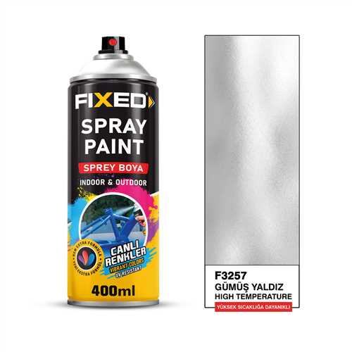 SGS SPREY BOYA AKRİLİK GÜMÜL YALDIZ YÜKSEK ISI 320 GR 400 ML 500C 1