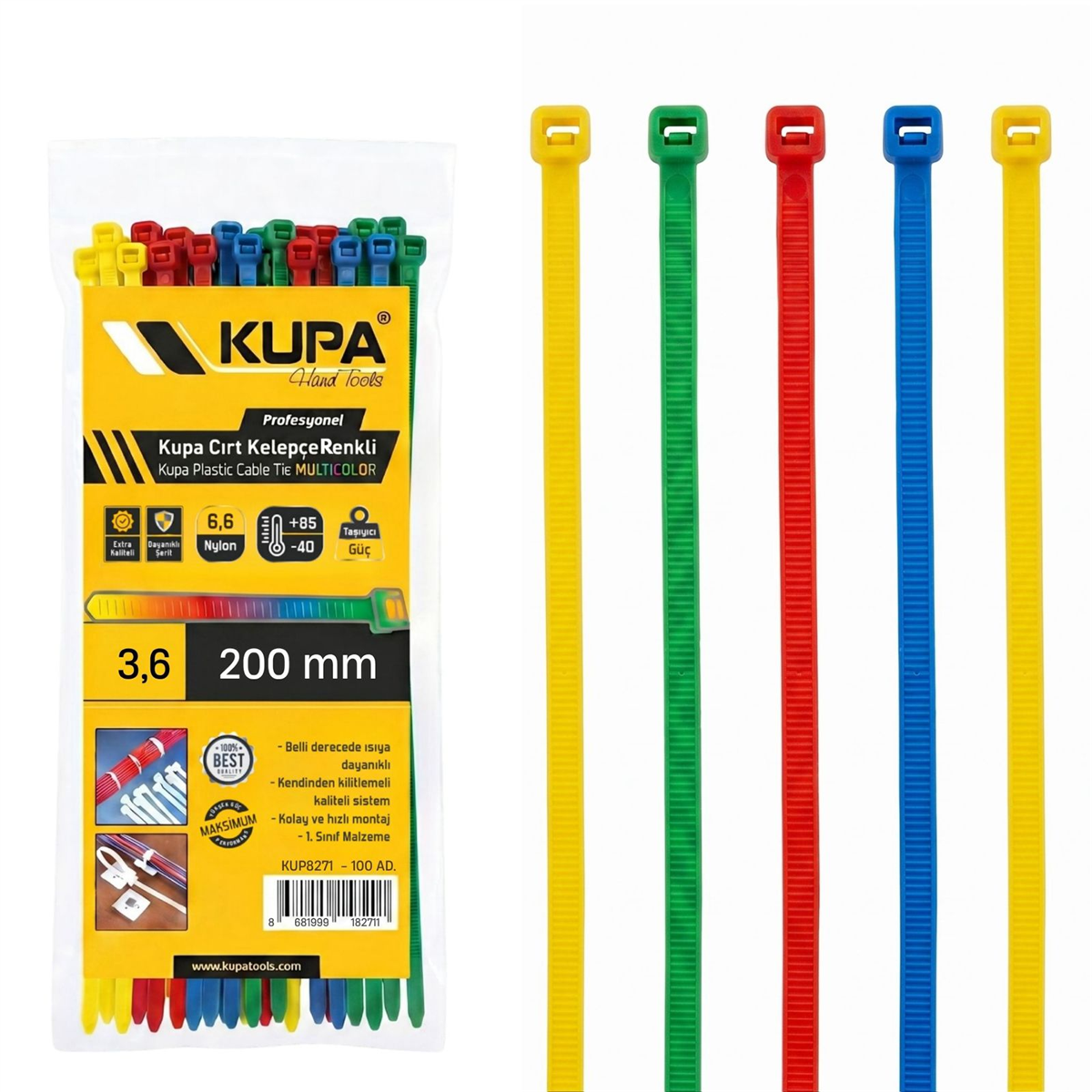 KUPA CIRT KELEPÇE RENKLİ 3,6 X 200 MM 1