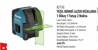 MAX EXTRA LAZER HİZALAMA 1 DİKEY 1 YATAY 2 NOKTA 1