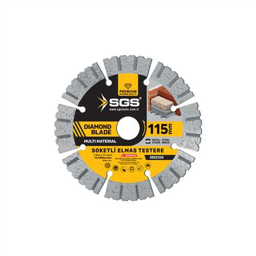 SOKETLİ ELMAS TESTERE MULTİ-MATERİAL 115 mm 1