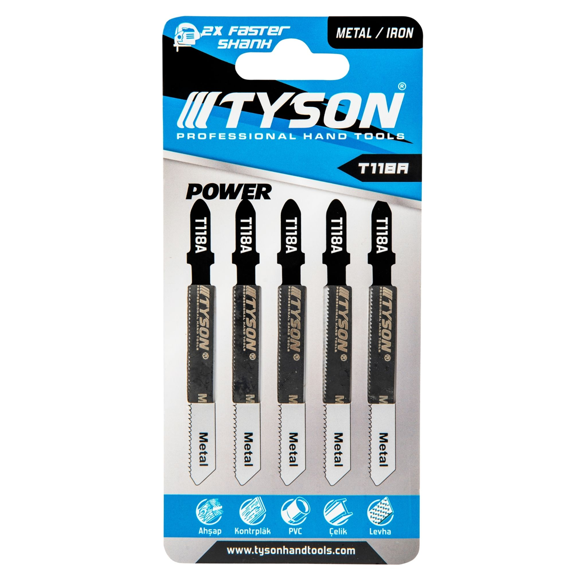 TYSON DEKUPAJ AĞZI METAL T118A 5''Lİ SET 1