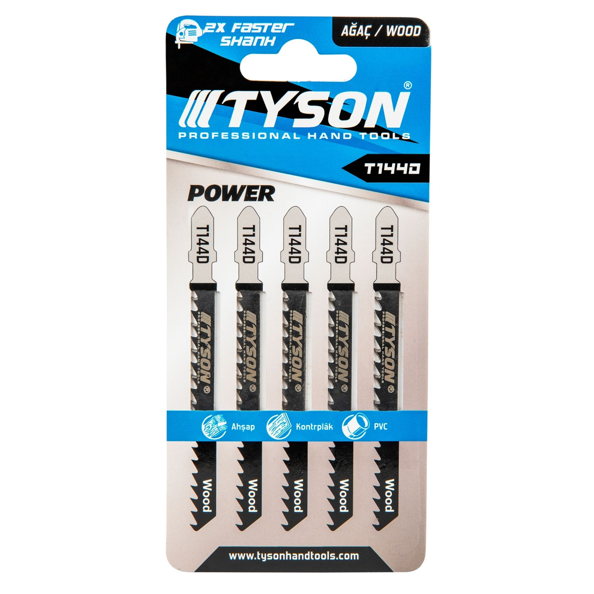 TYSON DEKUPAJ AĞZI AHŞAP T144D 5''Lİ SET 1