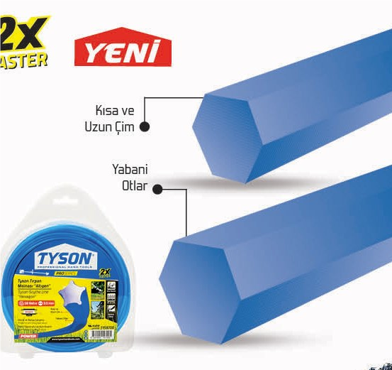 TYSON TIRPAN MİSİNASI ALTIGEN  3,3 MM X 46 MT. 1