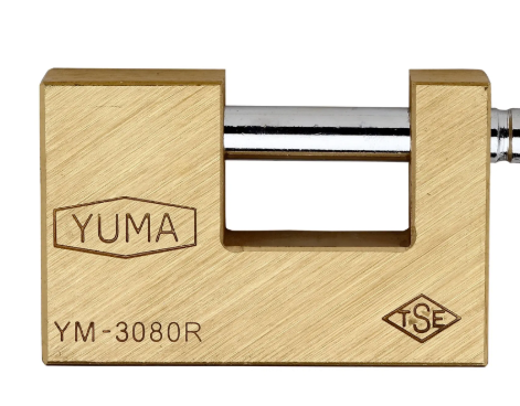 YUMA ASMA KİLİT KAYAR MİLLİ PİRİNÇ 80 MM 1