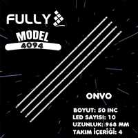 FULLY-SET-4094 ONVO 50 INC 4 ADET (SET) TV LED BAR ONVO, OV50350 LED BAR, 08-50DN-3030-OD35-4X10-967.6X12-200925 1