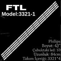 FTL 3321 PHILIPS 43 INC 4  ADET (SET) TV LED BAR 1