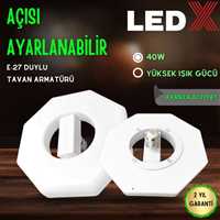 AL-OBGG 40W  Ayarlanabilir Açı E-27 Duylu Sekizgen 1