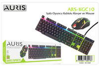 Aurıs KGC10 Kablolu Işıklı Oyun Klavye Ve Mouse Seti 1