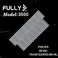 FULLY-SET-3555  PHILIPS 58PUS7304/12, LB58004 V0_00, E465853, TPT580B5- U2T01D, 210BZ07DLB33MDR00L, 21472041379 TV LED BAR 1
