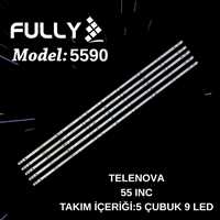 FULLY-SET-5590 TELENOVA, 55S8001, 55NSK9001, LED BAR, BACKLIGHT, SJ.YM.D5500901-3030CS-M, MS-HK-T550-P9-G-3030-2.1 TV LED BAR 1