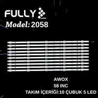 FULLY-SET-2058 AWOX B 205800S, B205800S, 205800 LED BAR, XMNJ58D05-ZC46AG-02, 303XM580003, AWOX B 205800S, B205800S, TV LED BAR 1