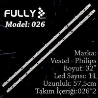 FULLY SET-026 VESTEL 32 INC 2  ADET (SET) TV LED BAR 1