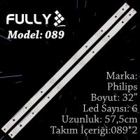 FULLY SET-089 PHILIPS 32 INC 2  ADET (SET) TV LED BAR 1
