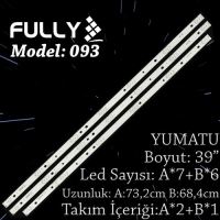FULLY SET-093 YUMATU 39INC 2*7LED+ 1*6LED 3 ADET (SET) TV LED BAR 1