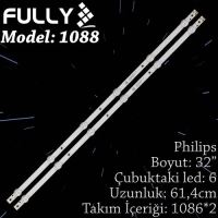 FULLY SET-1088 PHILIPS 32 INC 2  ADET (SET) TV LED BAR 1