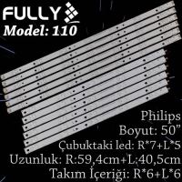 FULLY SET-110 PHILIPS 50 INC 6R+6L ADET (SET) TV LED BAR 1