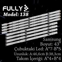 FULLY SET-138 SAMSUNG 43 INC 4A+4B ADET (SET) TV LED BAR 1