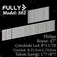 FULLY SET-302 PHILIPS 47 INC 7R+7L ADET (SET) TV LED BAR 1