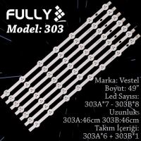 FULLY- SET-303 VESTEL 49 INC 6A+1B ADET (SET) TV LED BAR 1