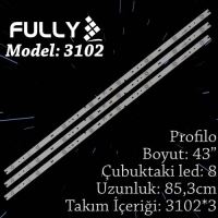 FULLY SET-3102 PROFILO 43 INC 3  ADET (SET) TV LED BAR 1