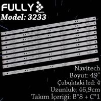 FULLY SET-3233 NAVİTECH 49 INC 8B+1C ADET (SET) TV LED BAR 1