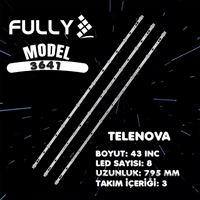 FULLY -3641 TELENOVA 43 INC 3  ADET (SET) TV LED BAR 1