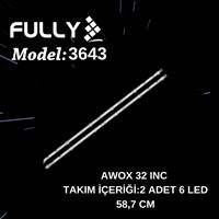 FULLY-SET-3643 AWOX, JASPER 32'' 2020 NEW GENARATION, 32PAN3282, XMNJ32D06-ZC22AG-03A, K320TU1P33, 303XM320032, TV LED BAR 1