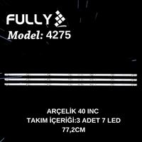 FULLY-SET-4275 ARÇELİK 40 INC A40L5845, LED BAR, B40L5845, AL40L4950, A40L6945, B40L6945, AL40L6925, AL40L4950, TV LED 1