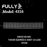 FULLY-SET-4316 NORDMENDE NM50350, 08-50C-3528-0D35-5X14-969.9X10-191118, ONVO OV50-8000 LED BAR , MORİO MR50800, TV LED BAR 1