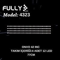 FULLY-SET-4323 ONVO, OV43250, CY-430D-4X12 112881, NPB12D770103BL041-007H, 8D42-DNDL-K8412A, TV LED BAR 1
