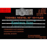 EASTERN SET-4598 7DLB43VER14-B, 17DLB43VER14-A, TV LED BAR, VES430QNDB-2D-N41, 20200226, 30105488, 30105491, TV LED BAR 1