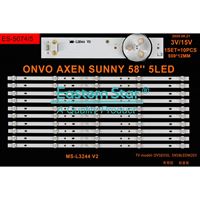 FULLY-SET-5074 ONVO 58 INC MS-L3244 V2 2020-06-29, AX58LEDM203/0216, SN58LEDM203, NM58F351, OV58350, OV58F351, TV LED BAR 1