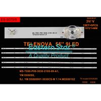FULLY-SET-5075 TELENOVA 55 INC Telenova 55S1101, 55S8001, 55NSK9001 , MS-T550-P09-3030-2105-09-A1, SJ.YM.D5500901-3030CS-M LED 1
